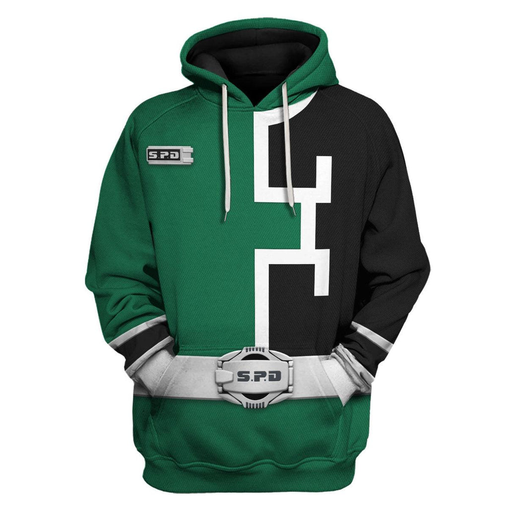 Gearhomie S.P.D Green Ranger Hoodies Sweatshirt T-shirt Sweatpants Hawaiian Tracksuit - Gearhomie.com