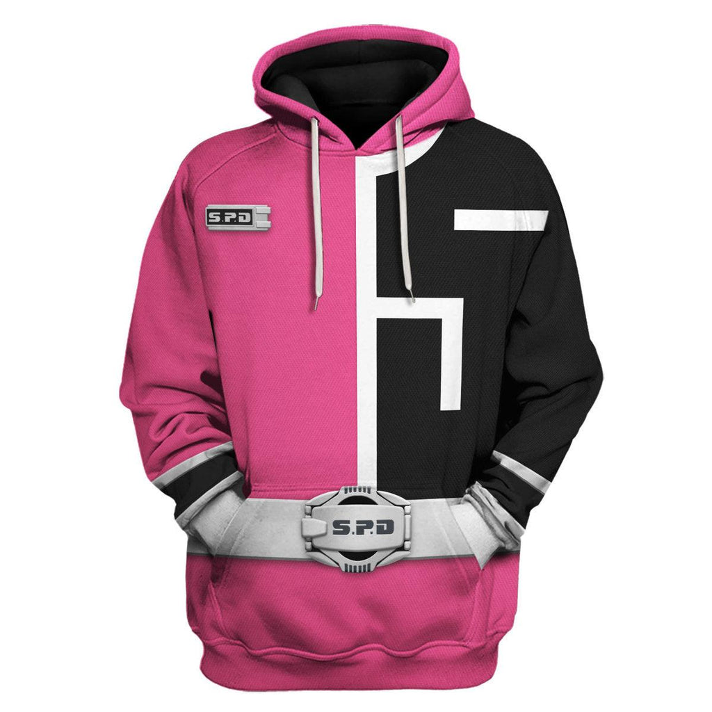 Gearhomie S.P.D Pink Ranger Hoodies Sweatshirt T-shirt Sweatpants Hawaiian Tracksuit - Gearhomie.com