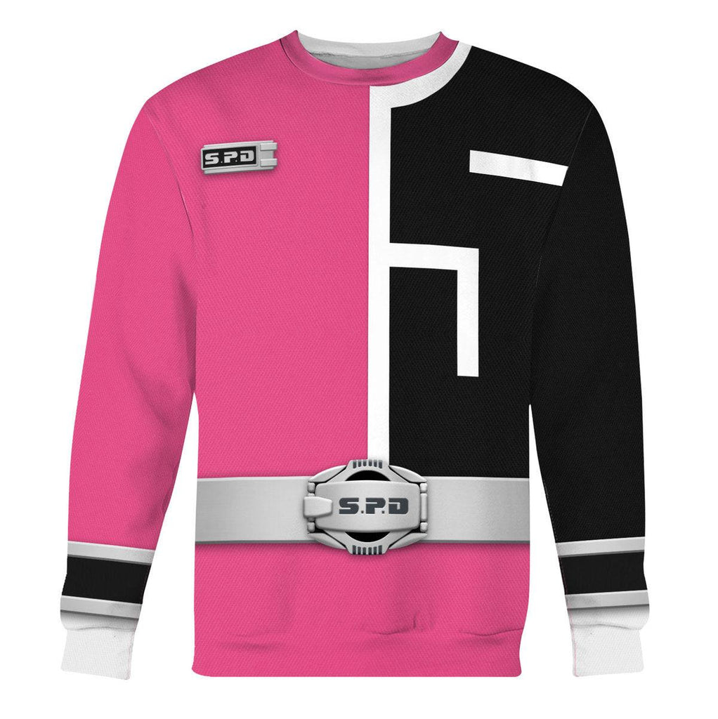 Gearhomie S.P.D Pink Ranger Hoodies Sweatshirt T-shirt Sweatpants Hawaiian Tracksuit - Gearhomie.com