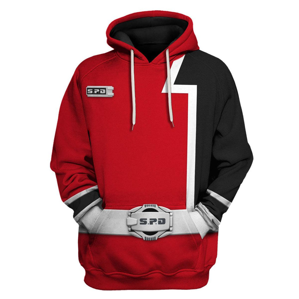 Gearhomie S.P.D Red Ranger Hoodies Sweatshirt T-shirt Sweatpants Hawaiian Tracksuit - Gearhomie.com