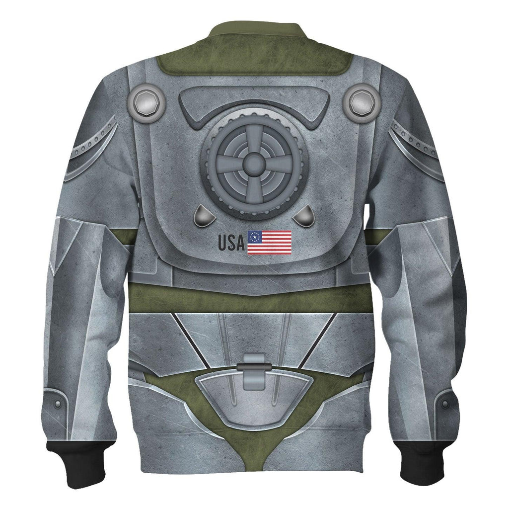 Gearhomie Winterized T-51b Fallout 4 Cosplay Tracksuit Hoodie Sweatshirt T-Shirt Tracksuit - Gearhomie.com