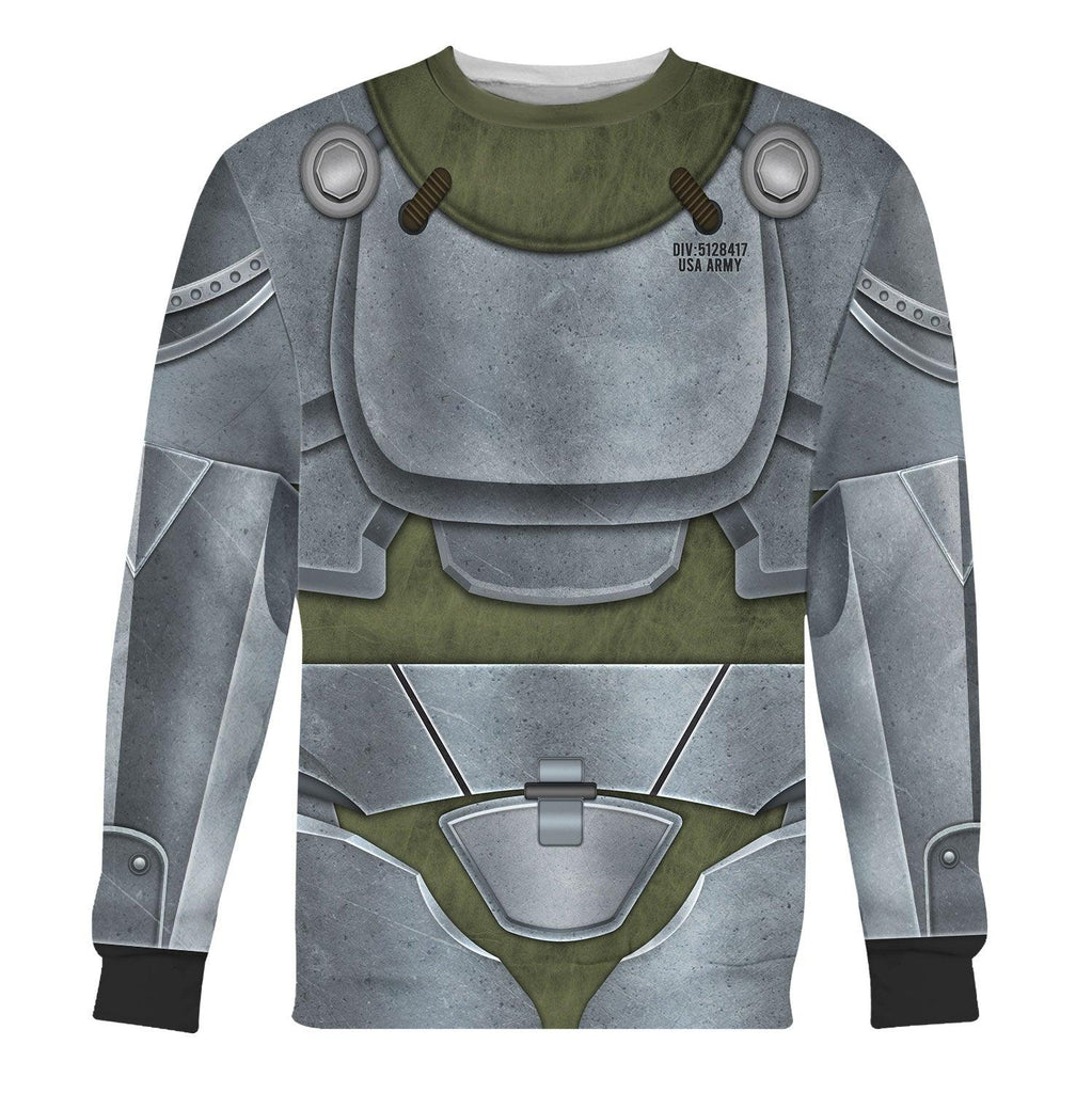 Gearhomie Winterized T-51b Fallout 4 Cosplay Tracksuit Hoodie Sweatshirt T-Shirt Tracksuit - Gearhomie.com