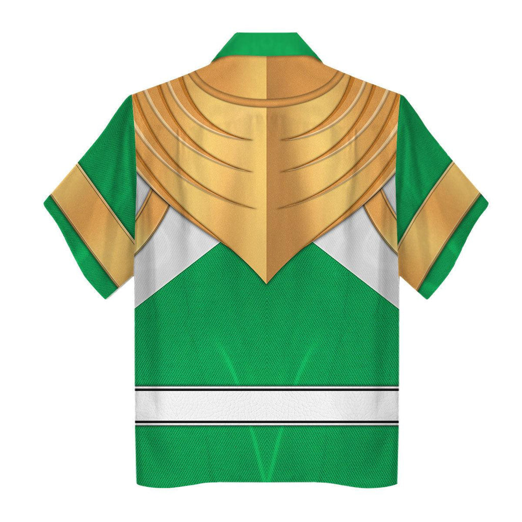 Green Ranger Dragon Shield Hawaiian Shirt Beach Shorts - Gearhomie.com