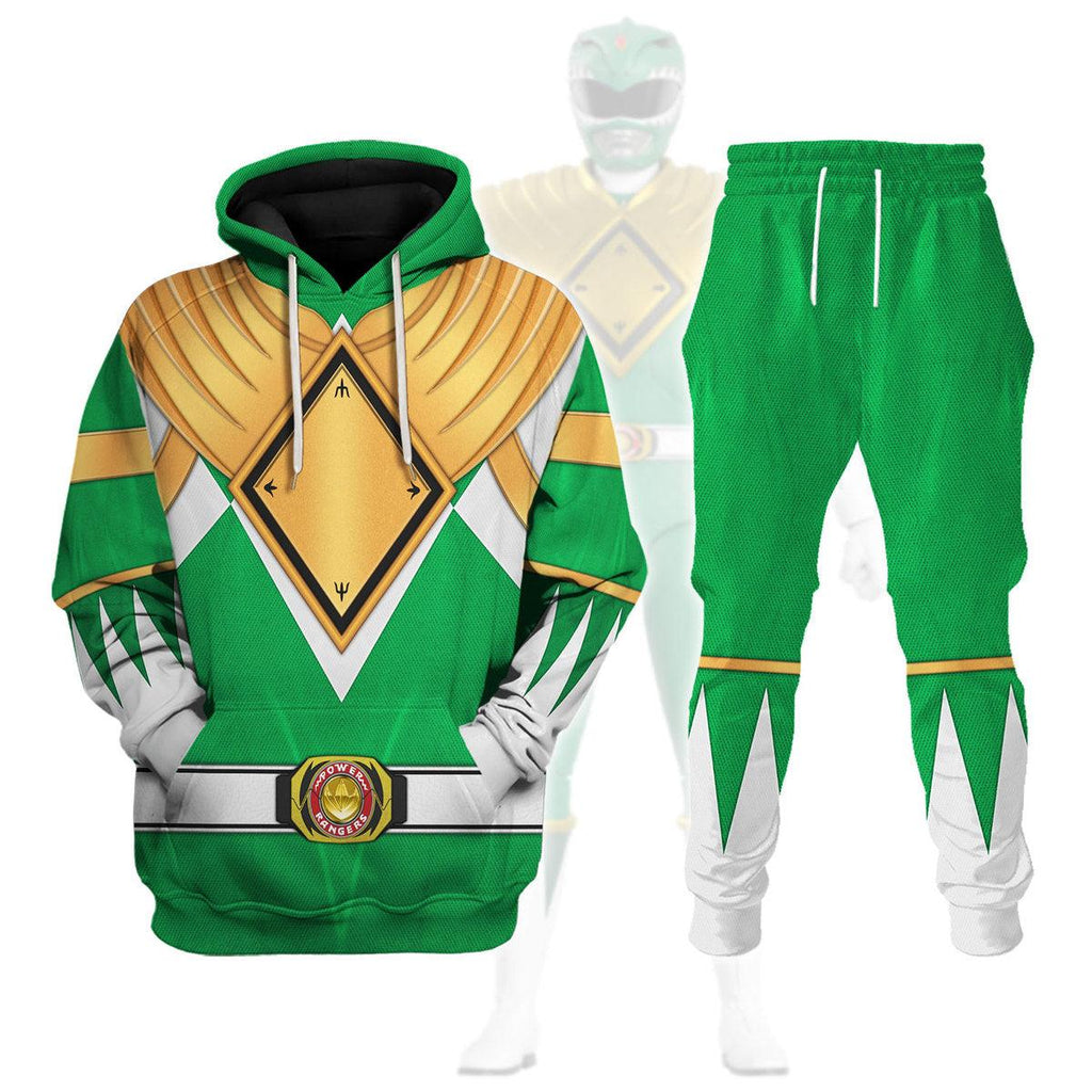 Green Ranger Dragon Shield Hoodies Sweatshirt T-shirt Hawaiian 1076 - Gearhomie.com