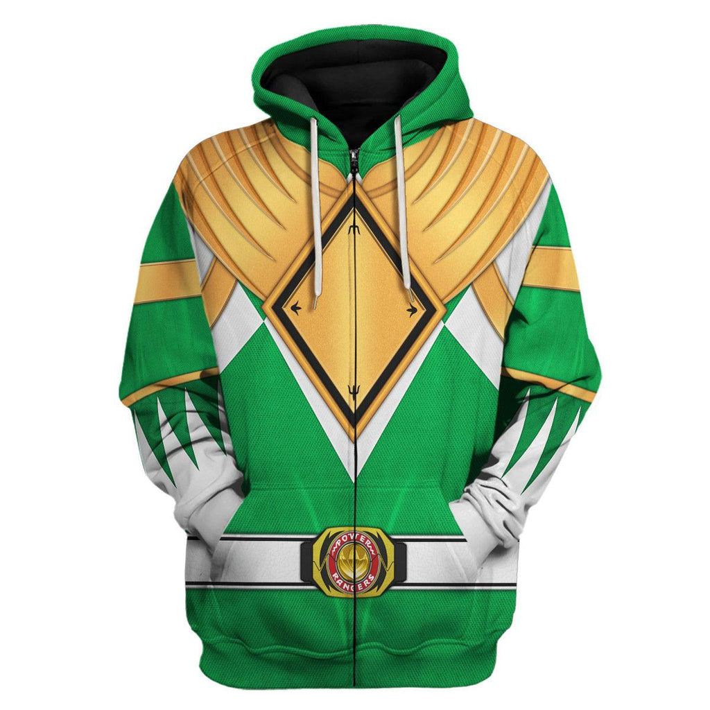 Green Ranger Dragon Shield Hoodies Sweatshirt T-shirt Hawaiian 1076 - Gearhomie.com