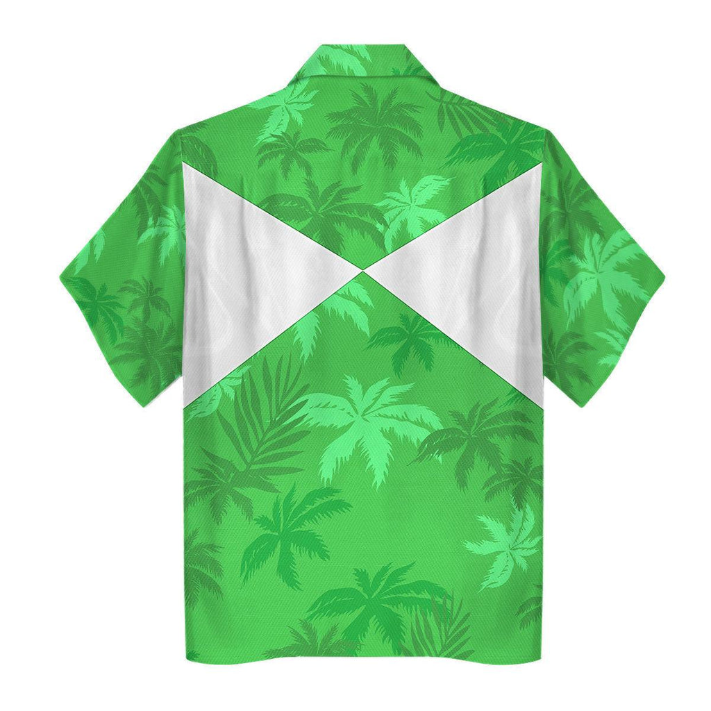 Green Ranger x Tommy Vercetti Hawaiian Shirt & Beach Shorts - Gearhomie.com