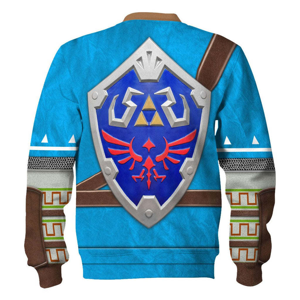 Link Attire Champion's Tunic Shield Unisex Hoodie Sweatshirt T-shirt Sweatpants Cosplay - Gearhomie.com