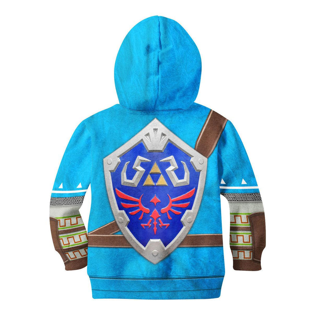 Link Zelda Champions Tunic Shield Kid Tops Hoodie Sweatshirt T-Shirt - Gearhomie.com