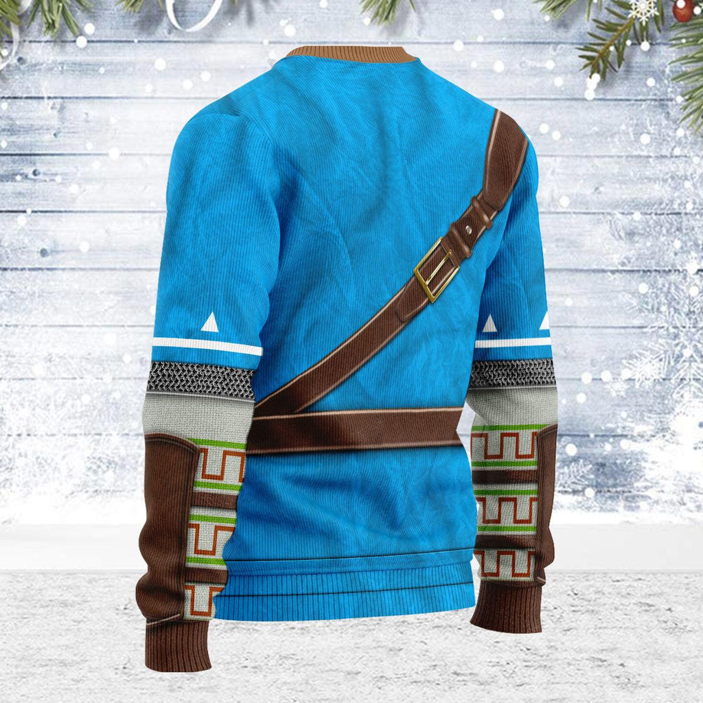 Link Zelda Champions Tunic Themed Costume Unisex Christmas Wool Sweater - Gearhomie.com