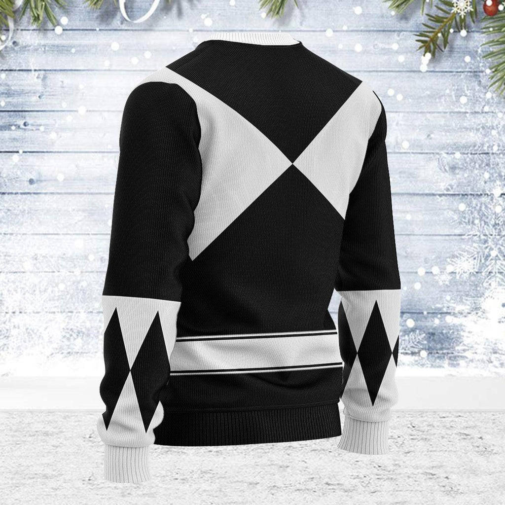 Merry Christmas Black Ranger MM Unisex Wool Sweater - Gearhomie.com