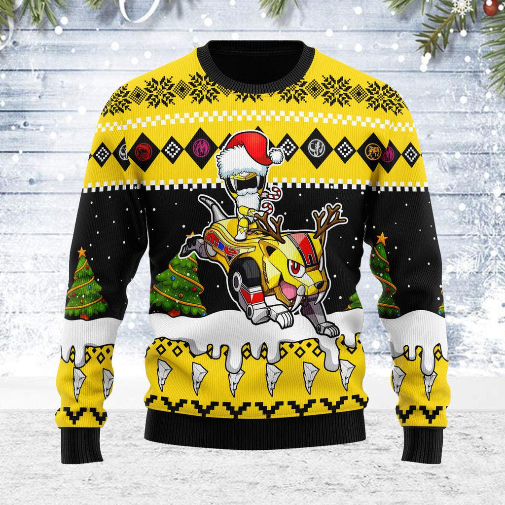 Merry Christmas Gearhomie Yellow Hoho Ranger Unisex Wool Sweater - Gearhomie.com