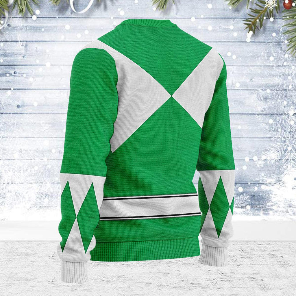 Merry Christmas Green Ranger MM Unisex Wool Sweater - Gearhomie.com