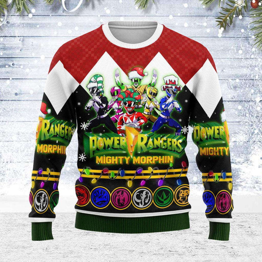 Merry Christmas HoHo Power Rangers MM Unisex Wool Sweater - Gearhomie.com