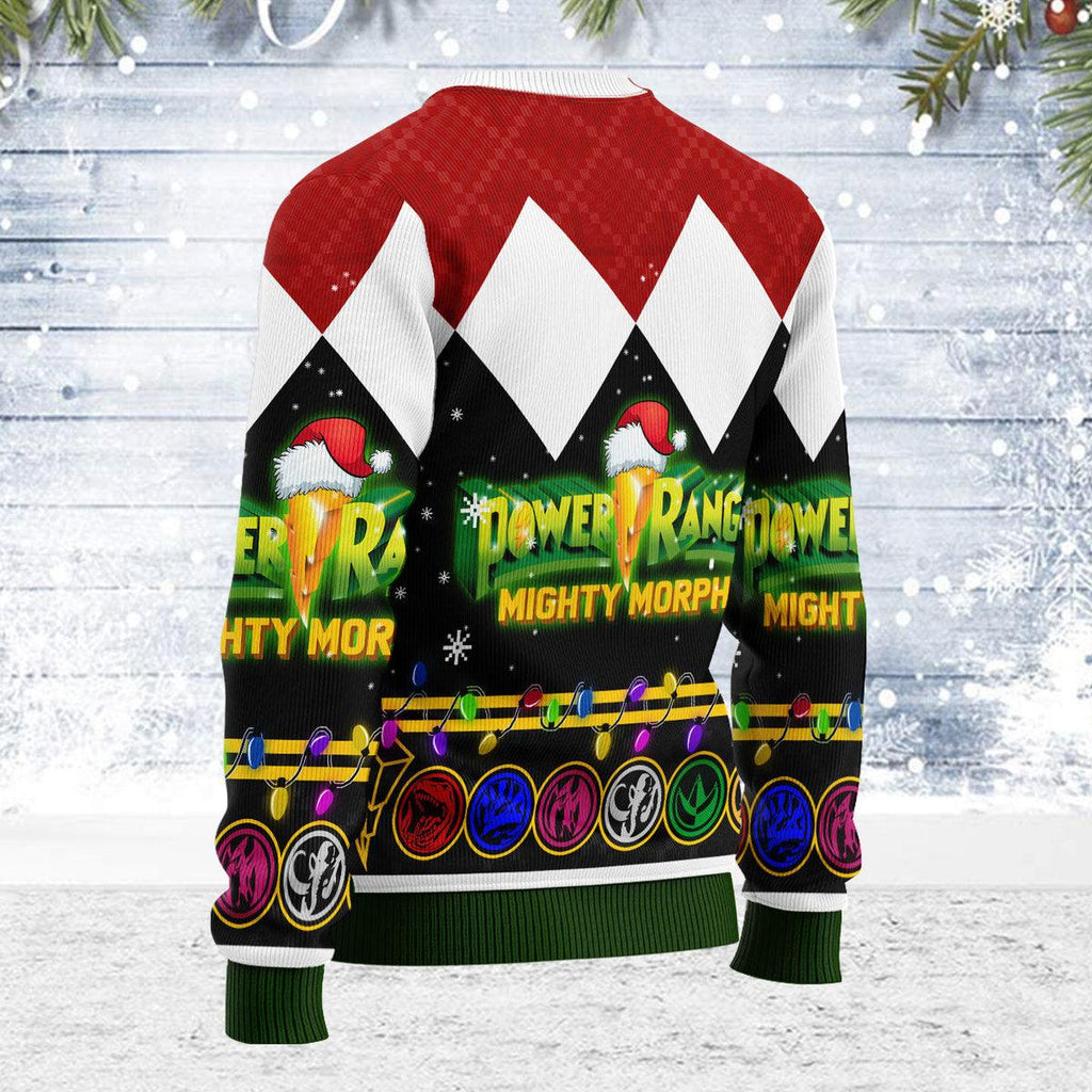 Merry Christmas HoHo Power Rangers MM Unisex Wool Sweater - Gearhomie.com