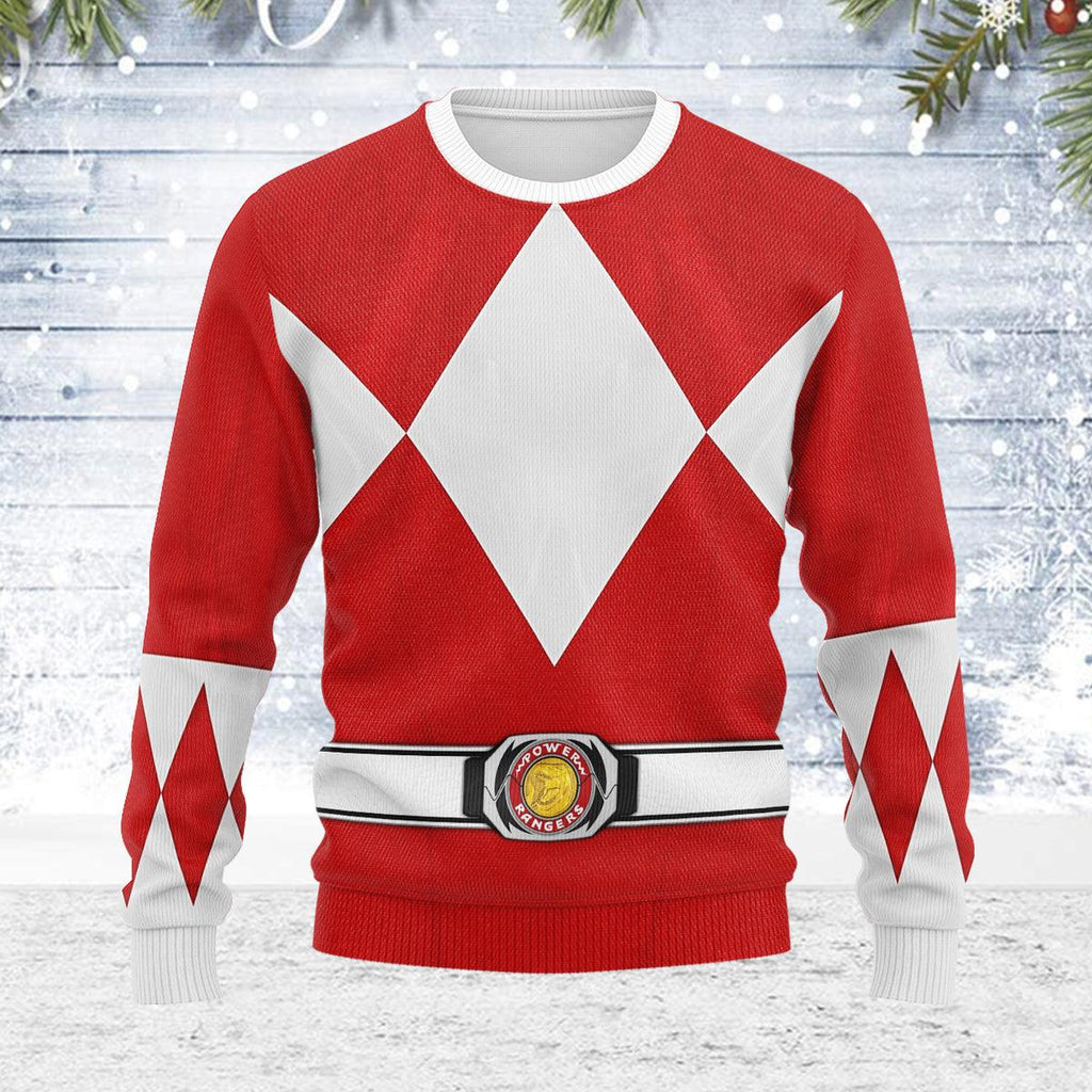 Merry Christmas Red Ranger MM Unisex Wool Sweater - Gearhomie.com