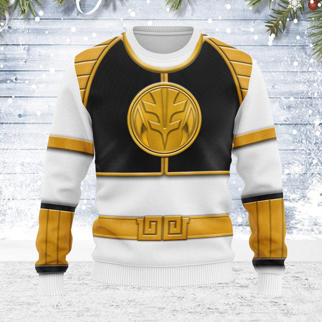 Merry Christmas White Ranger MM Unisex Wool Sweater - Gearhomie.com