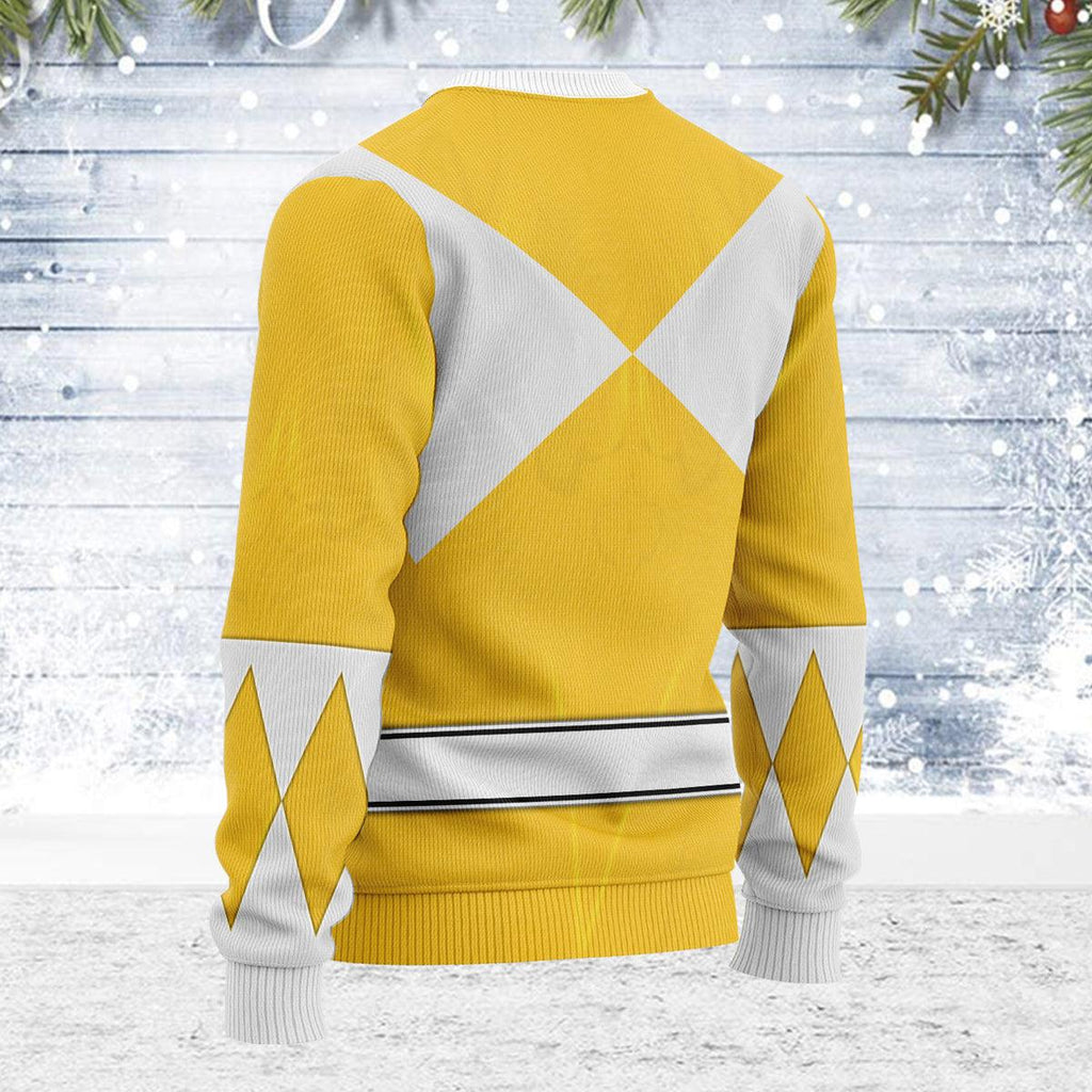 Merry Christmas Yellow Ranger MM Unisex Wool Sweater - Gearhomie.com