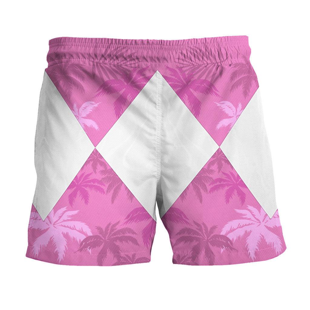 Pink Ranger x Tommy Vercetti Hawaiian Shirt & Beach Shorts - Gearhomie.com