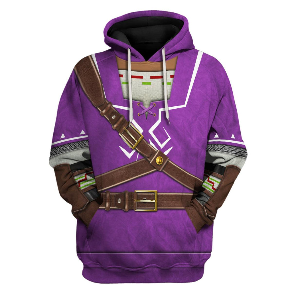 Purple Link Attire Unisex Hoodie Sweatshirt T-shirt Sweatpants Cosplay - Gearhomie.com