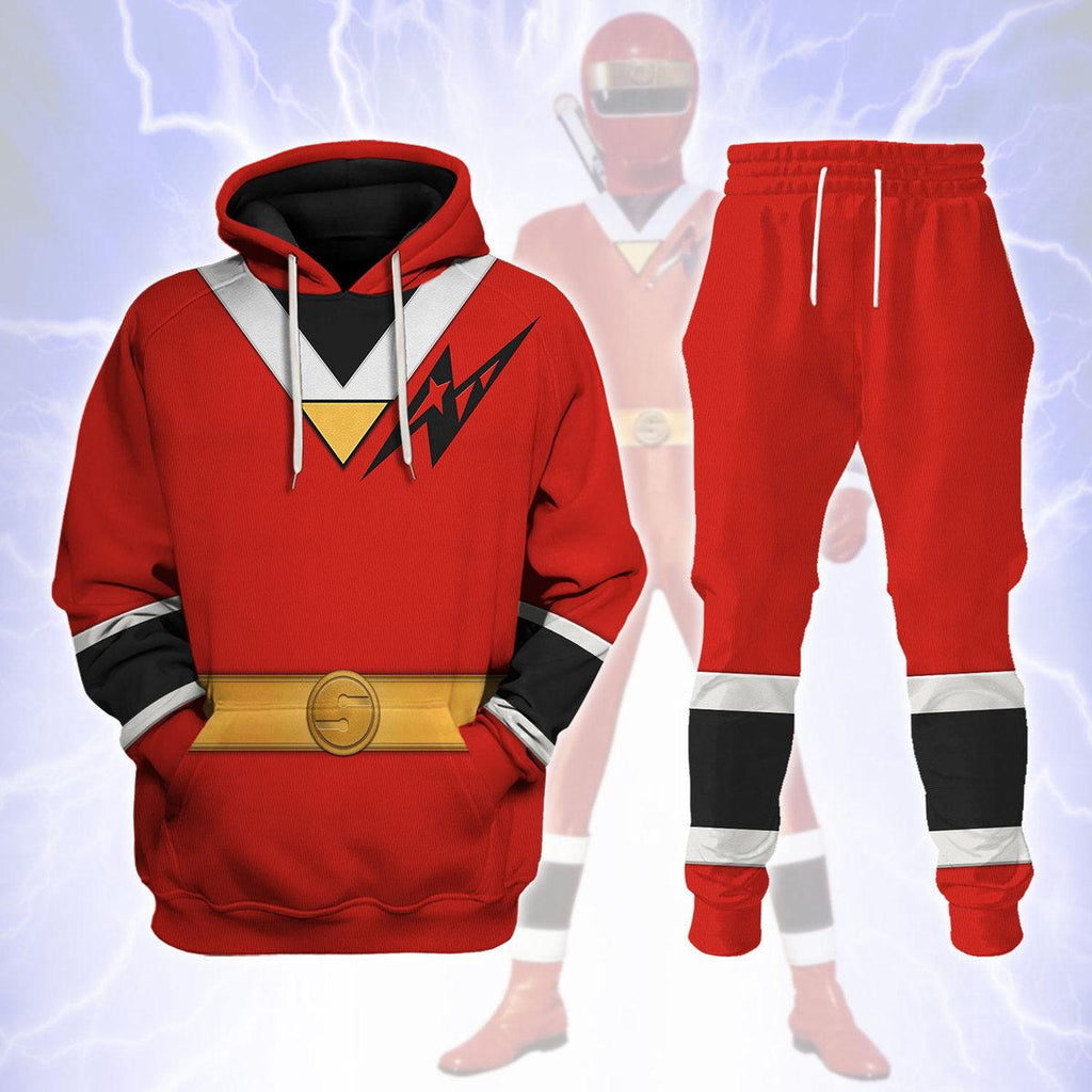 Red Aurico Ranger Hoodies Sweatshirt T-shirt Hawaiian Sweatpants - Gearhomie.com