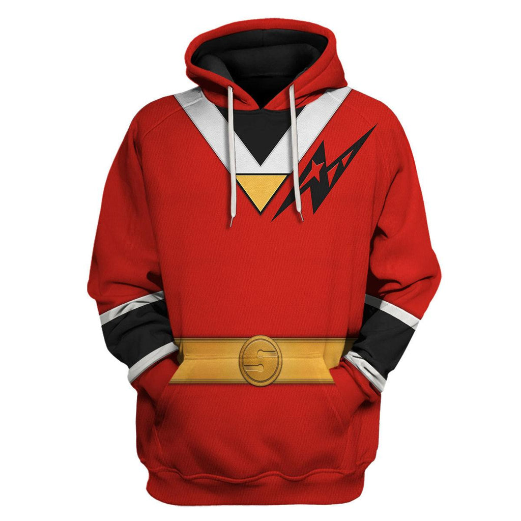 Red Aurico Ranger Hoodies Sweatshirt T-shirt Hawaiian Sweatpants - Gearhomie.com