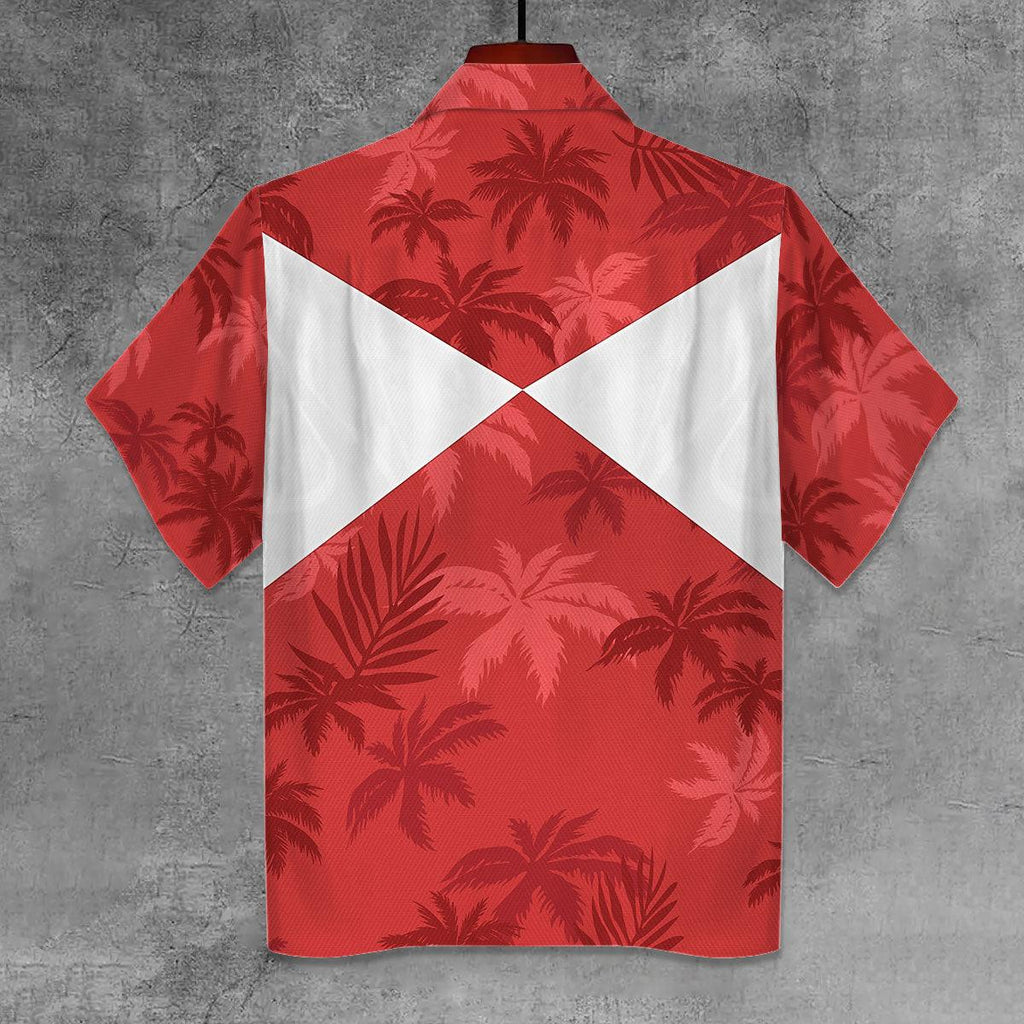 Red Ranger x Tommy Vercetti Hawaiian Shirt & Beach Shorts - Gearhomie.com