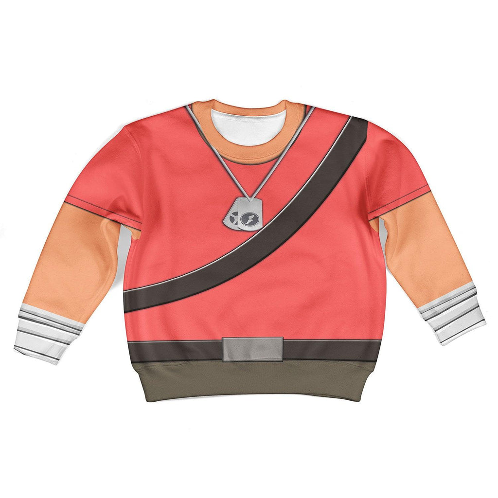 Scout TF2 Kid Costume Cosplay Kid Hoodie Sweatshirt T-Shirt - Gearhomie.com