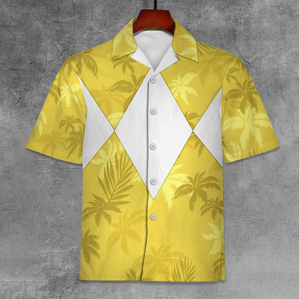 Yellow Ranger x Tommy Vercetti Hawaiian Shirt & Beach Shorts - Gearhomie.com