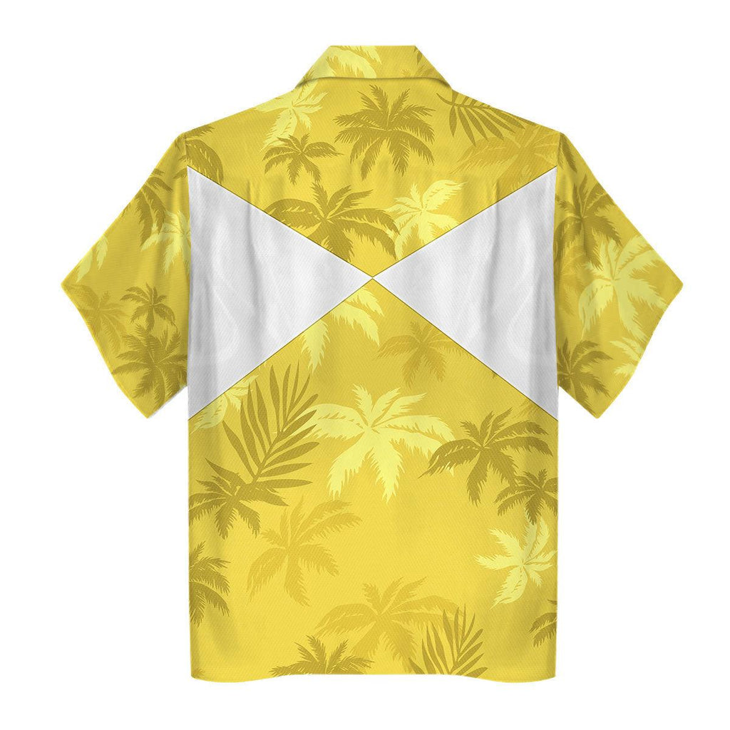 Yellow Ranger x Tommy Vercetti Hawaiian Shirt & Beach Shorts - Gearhomie.com