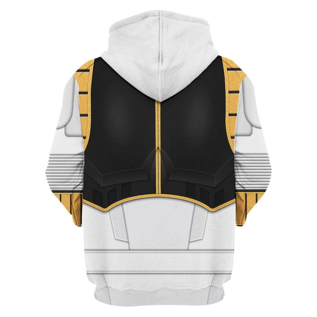 1995 White Ranger Mighty Morphin Hoodies Sweatshirt T-shirt Hawaiian Tracksuit - Gearhomie.com