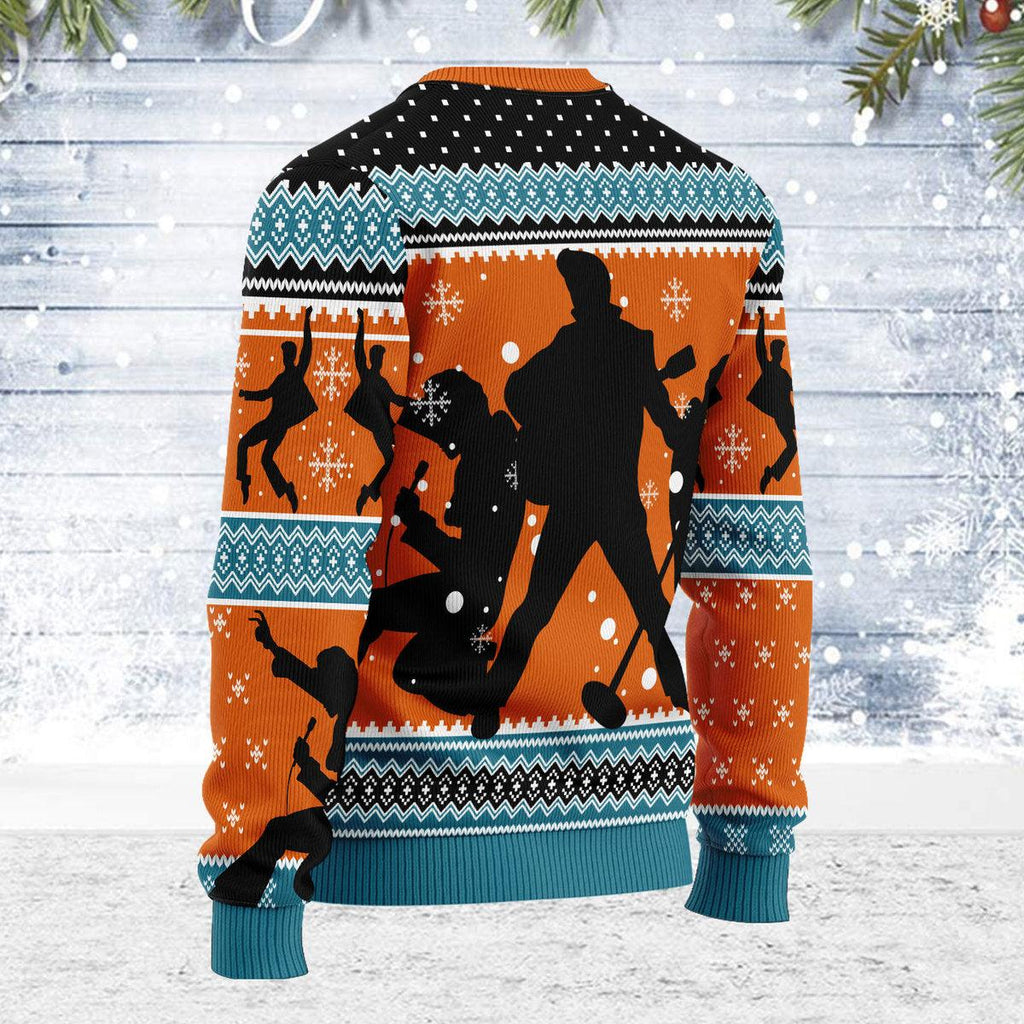 Gearhomie Who is Listening to Elvis Christmas Ugly Sweater - Gearhomie.com