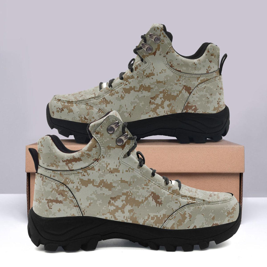 American Marine Pattern Desert CAMO Hiking Shoes - DucG