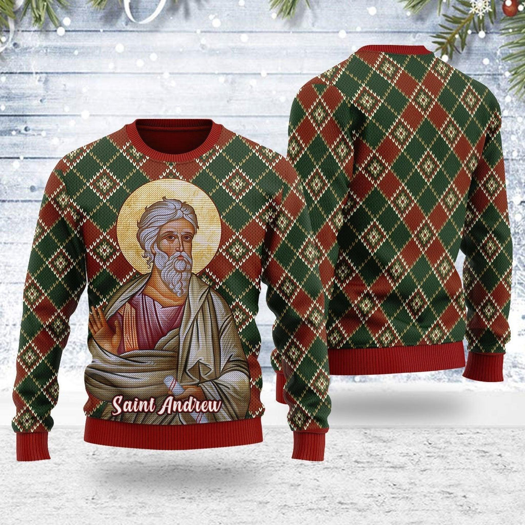 Andrew the Apostle Ugly Christmas Sweater - DucG