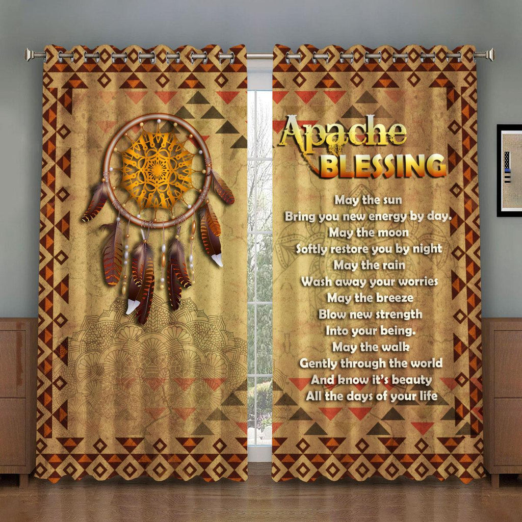 Apache Blessing Native American Window Curtains - DucG