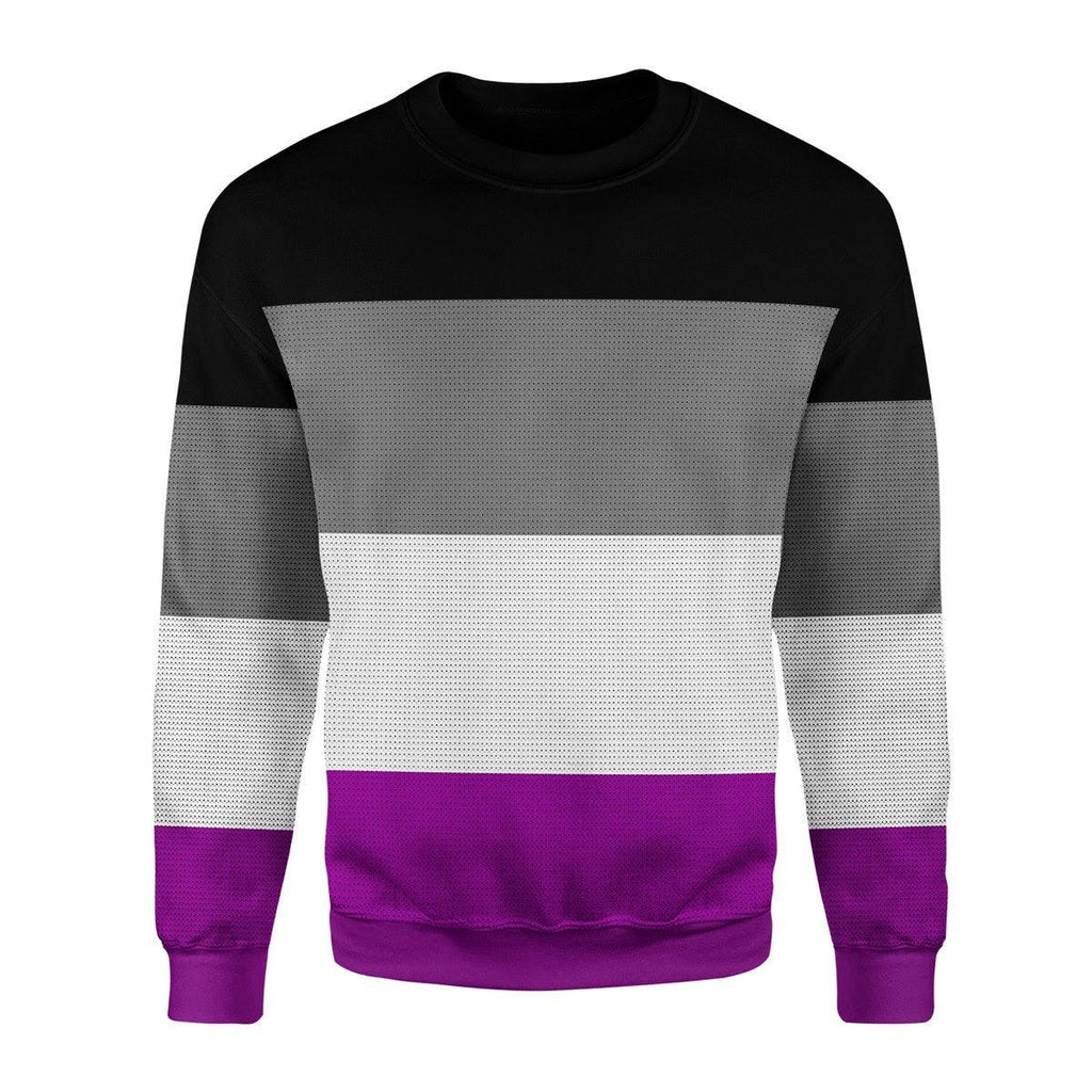 Asexual Pride Flag Christmas Sweater - DucG