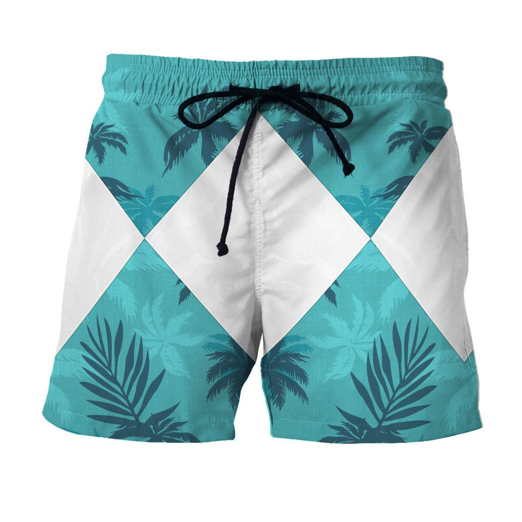 Belt Black Ranger x Tommy Vercetti Hawaiian Shirt Beach Shorts - Gearhomie.com