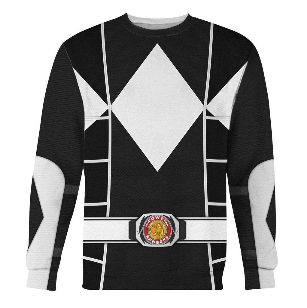 Black Ranger Mighty Morphin Cosplay Hoodies Sweatshirt T-shirt Hawaiian - Gearhomie.com