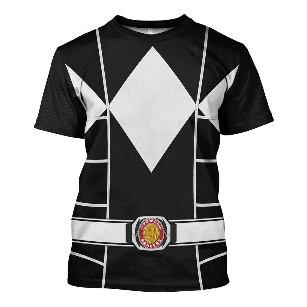 Black Ranger Mighty Morphin Cosplay Hoodies Sweatshirt T-shirt Hawaiian - Gearhomie.com