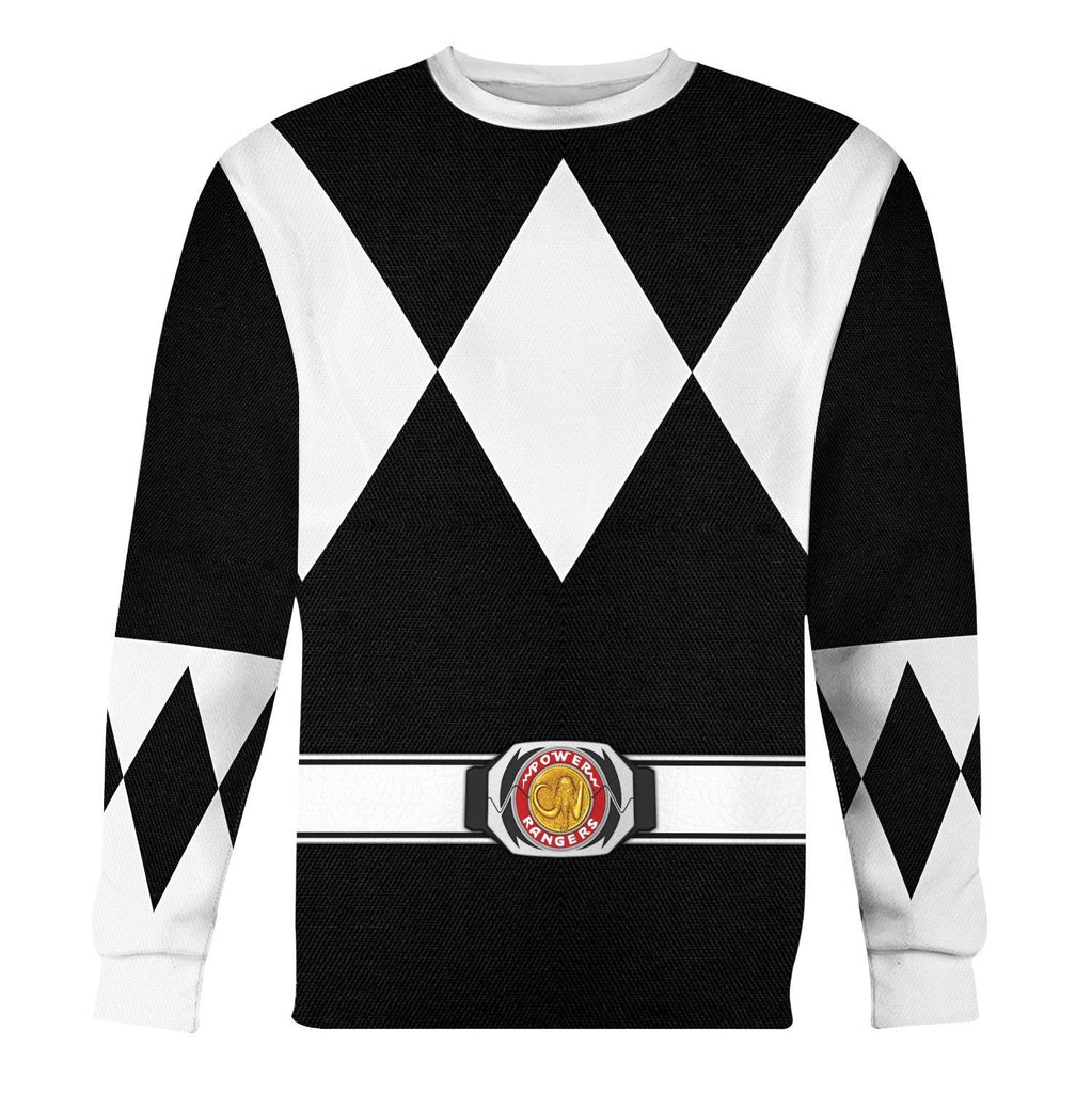 Black Ranger Mighty Morphin Hoodies Sweatshirt T-shirt Hawaiian - Gearhomie.com