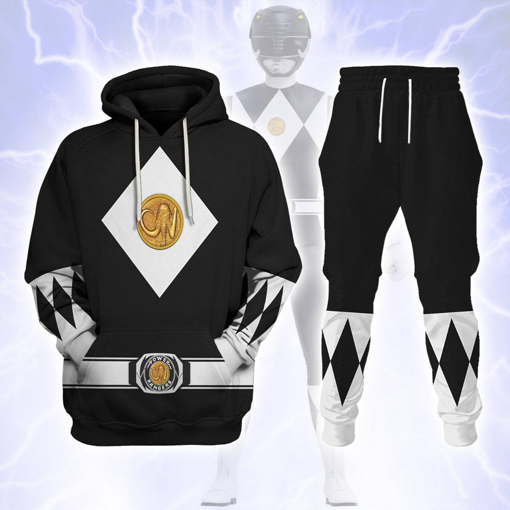 Black Ranger Mighty Morphin The Movie (1995) Hoodies Sweatshirt T-shirt Hawaiian - Gearhomie.com