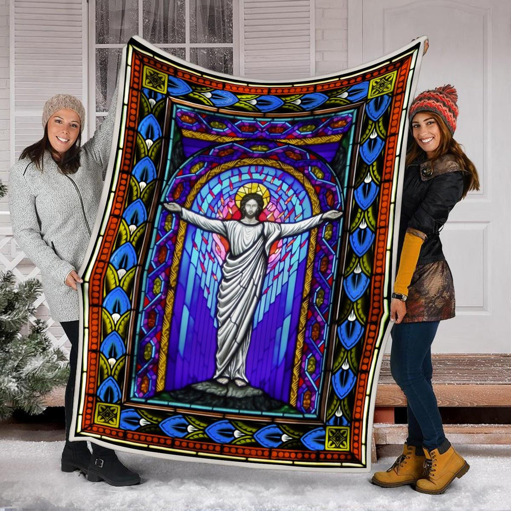 Blanket Jesus Stained Glass - DucG