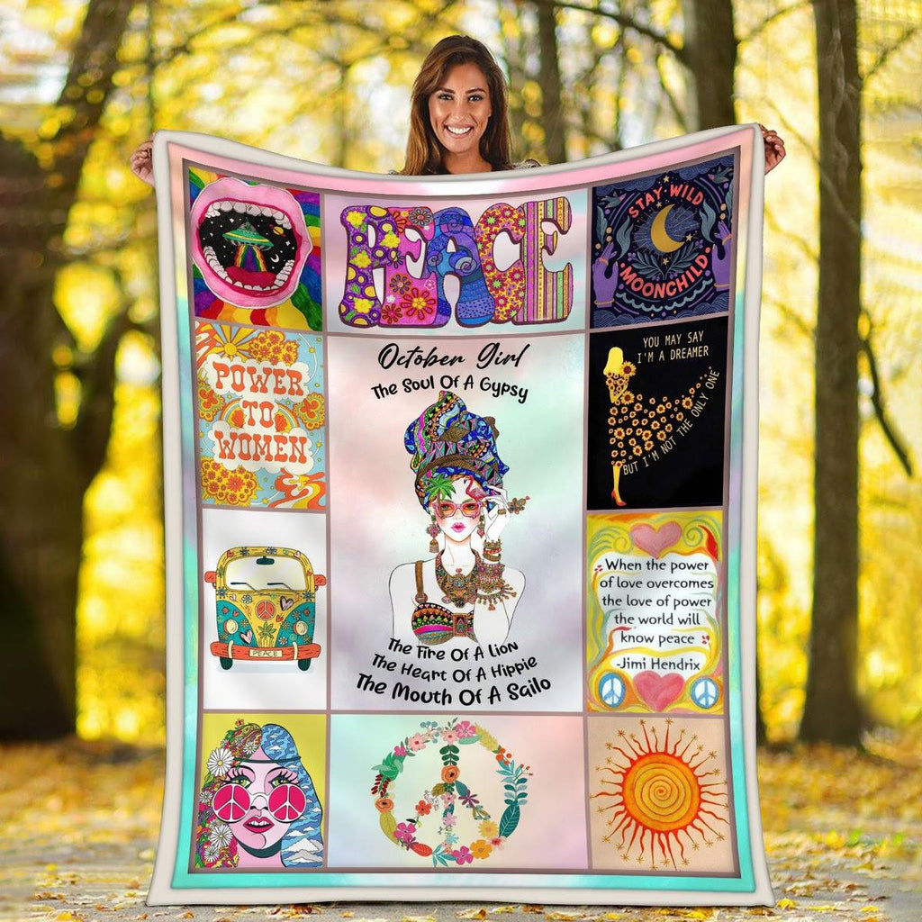 Blanket October Hippie Girl - DucG