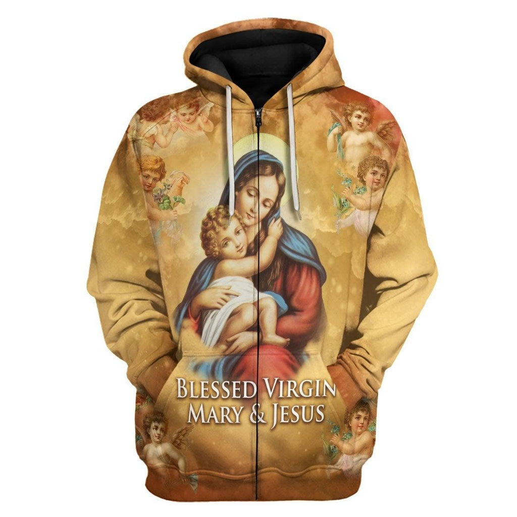 Blessed Virgin Mary & Jesus Hoodie - DucG