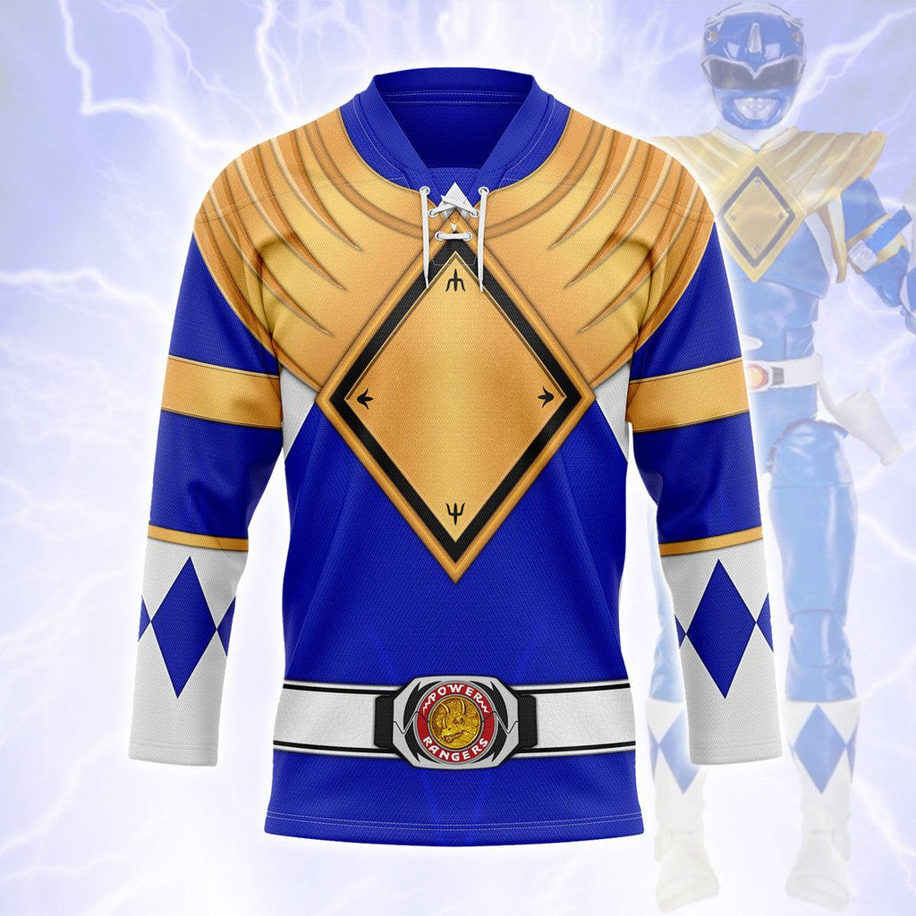 Blue Ranger Dragon Shield Hockey Jersey - Gearhomie.com