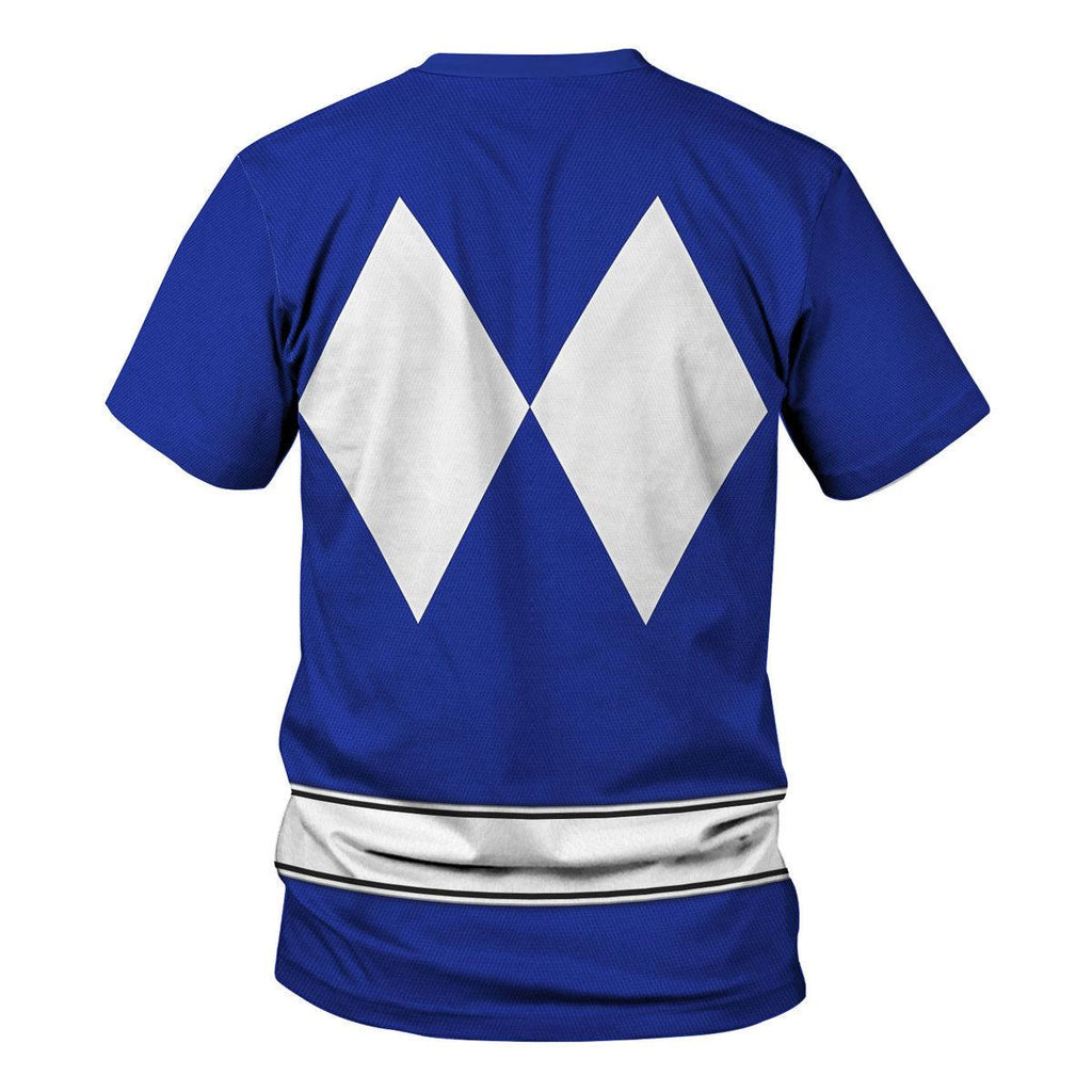 Blue Ranger Mighty Morphin The Movie (1995) Hoodies Sweatshirt T-shirt Hawaiian - Gearhomie.com