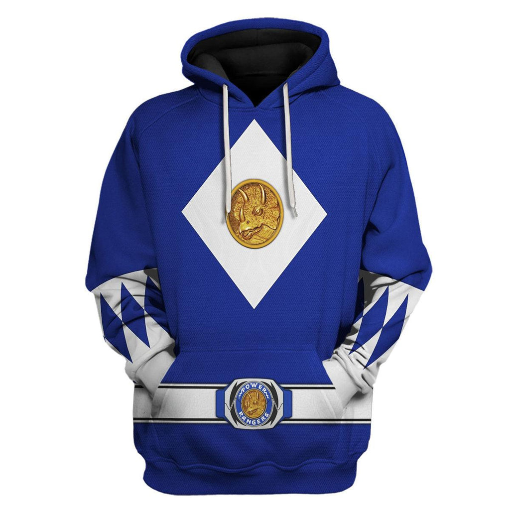 Blue Ranger Mighty Morphin The Movie (1995) Hoodies Sweatshirt T-shirt Hawaiian - Gearhomie.com