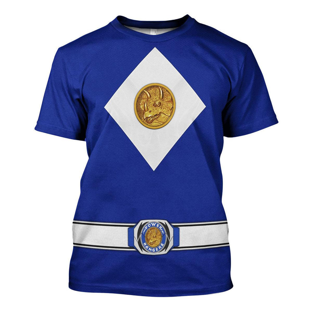 Blue Ranger Mighty Morphin The Movie (1995) Hoodies Sweatshirt T-shirt Hawaiian - Gearhomie.com