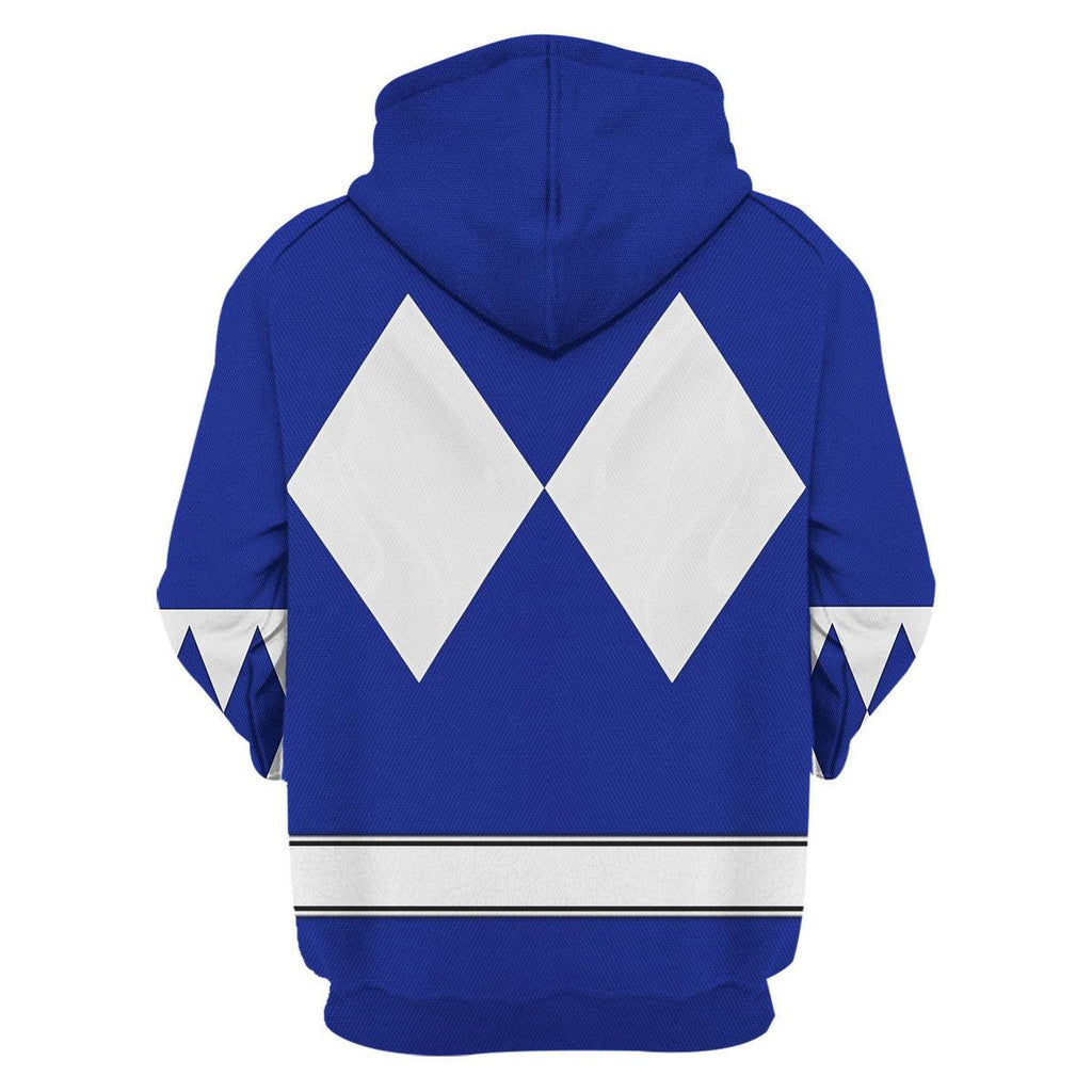 Blue Ranger Mighty Morphin The Movie (1995) Hoodies Sweatshirt T-shirt Hawaiian - Gearhomie.com