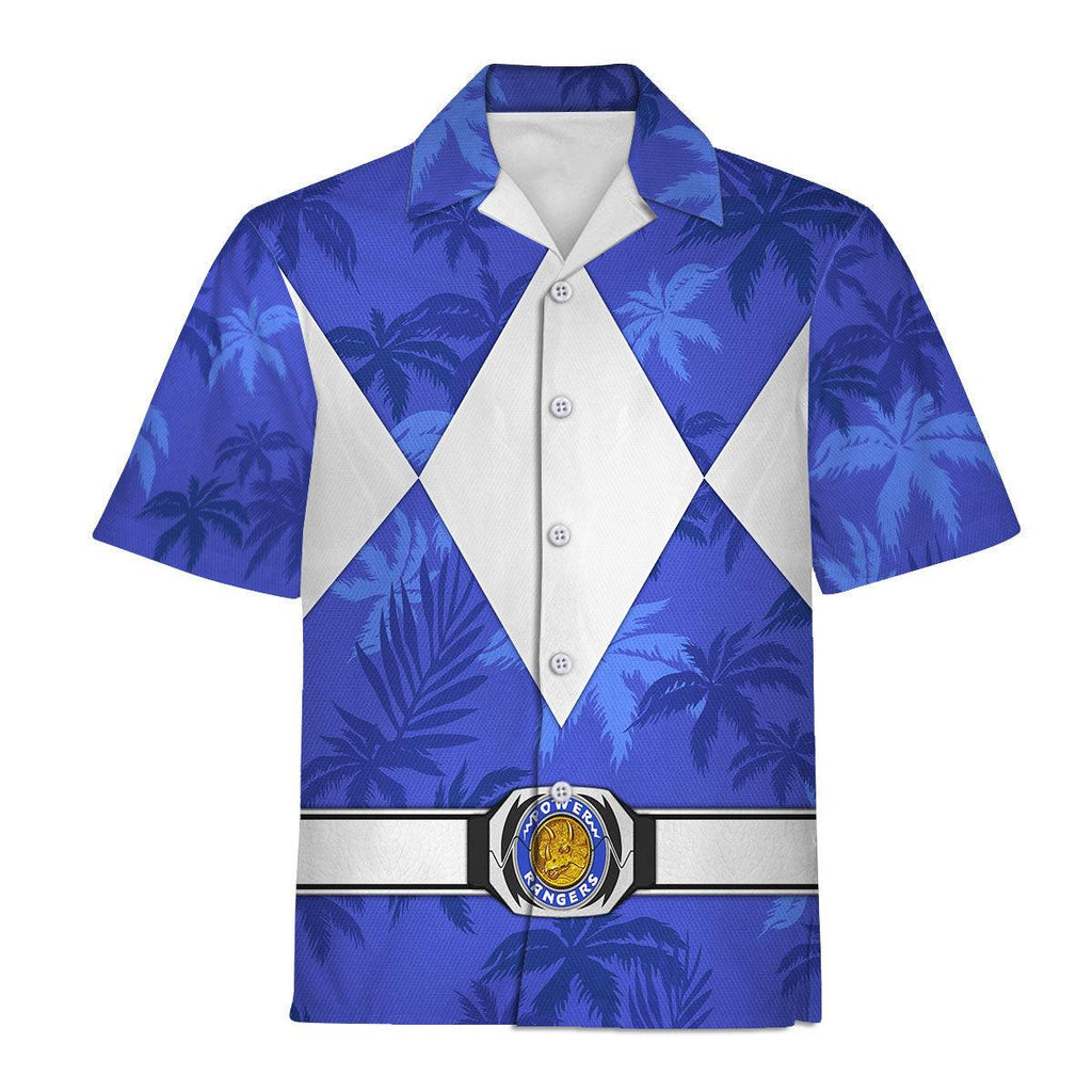 Blue Ranger x Tommy Vercetti Hawaiian Shirt Beach Shorts - Gearhomie.com