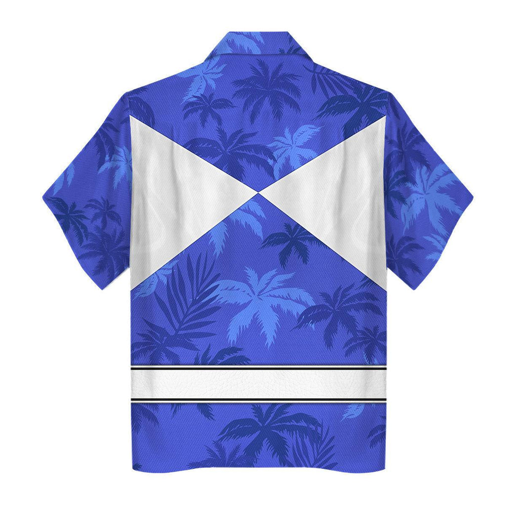 Blue Ranger x Tommy Vercetti Hawaiian Shirt Beach Shorts - Gearhomie.com